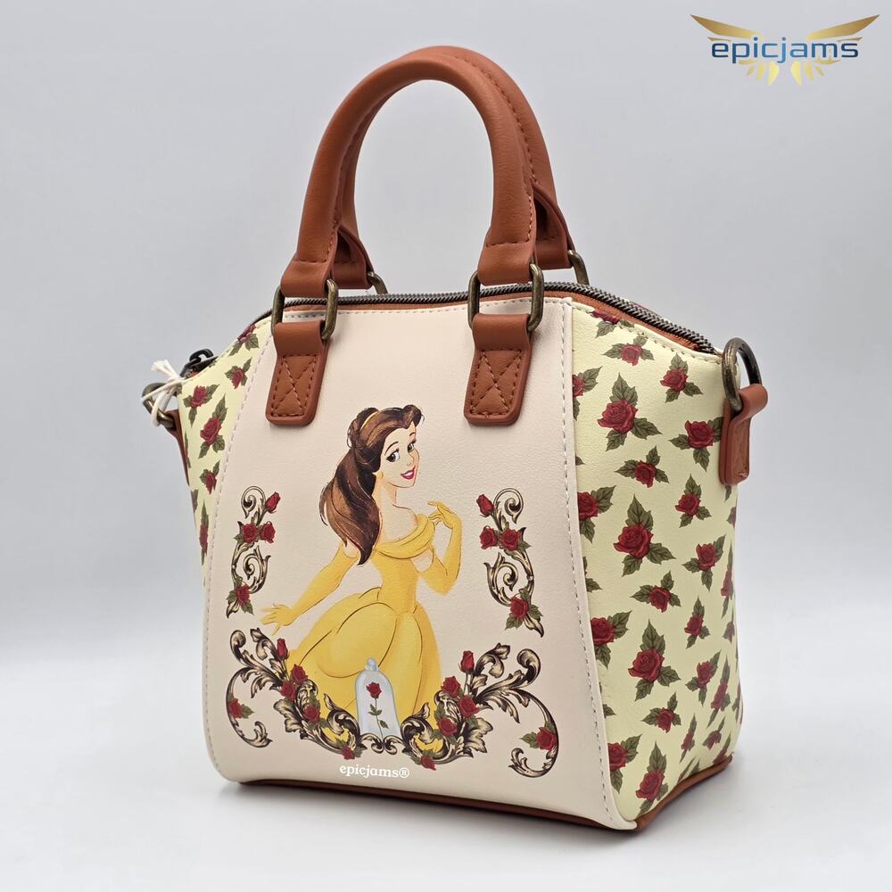 Loungefly Disney Beauty And The Beast Belle Floral Mini Satchel Bag - Picture 3 of 6